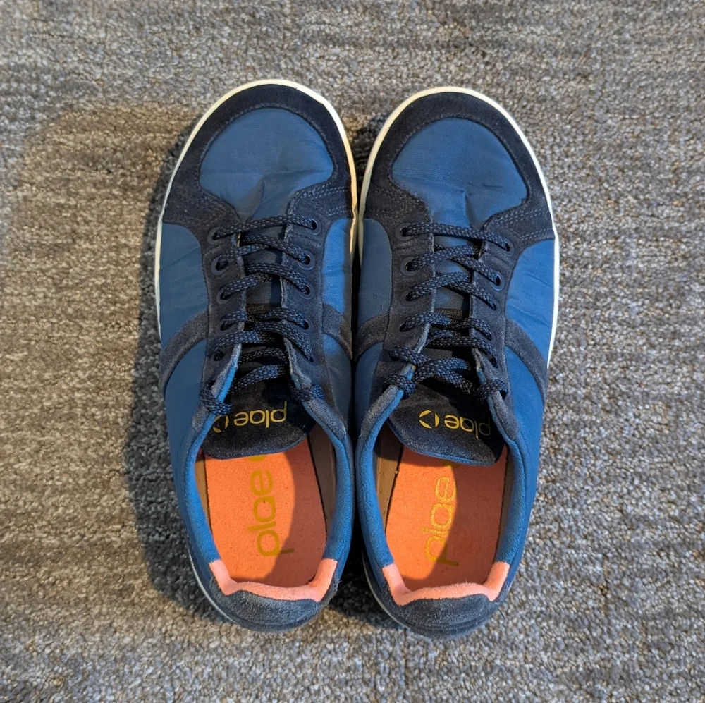 Kids Navy and Coral Casual Sneakers